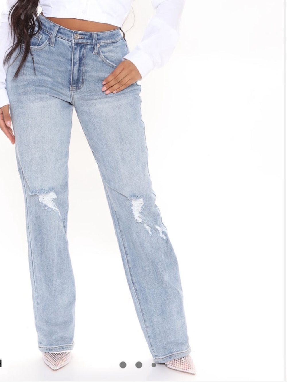 Fashion nova distressed jeans size 16